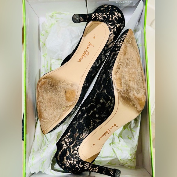 Black/Nude Lace Sam Edelman Hazel Heels size 9 - Picture 6 of 6